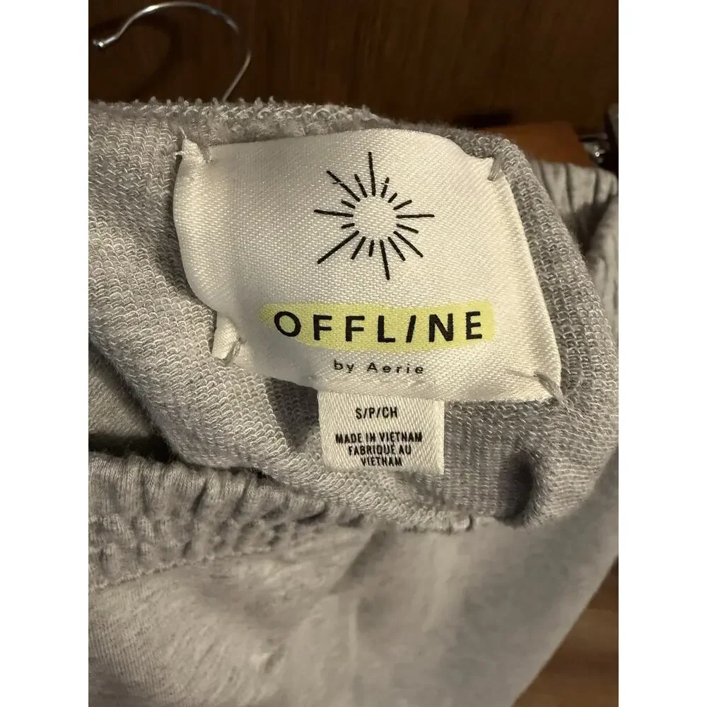 Offline by Aerie Heather Gray mini Skirt pockets sz Small Casual Beach Summer